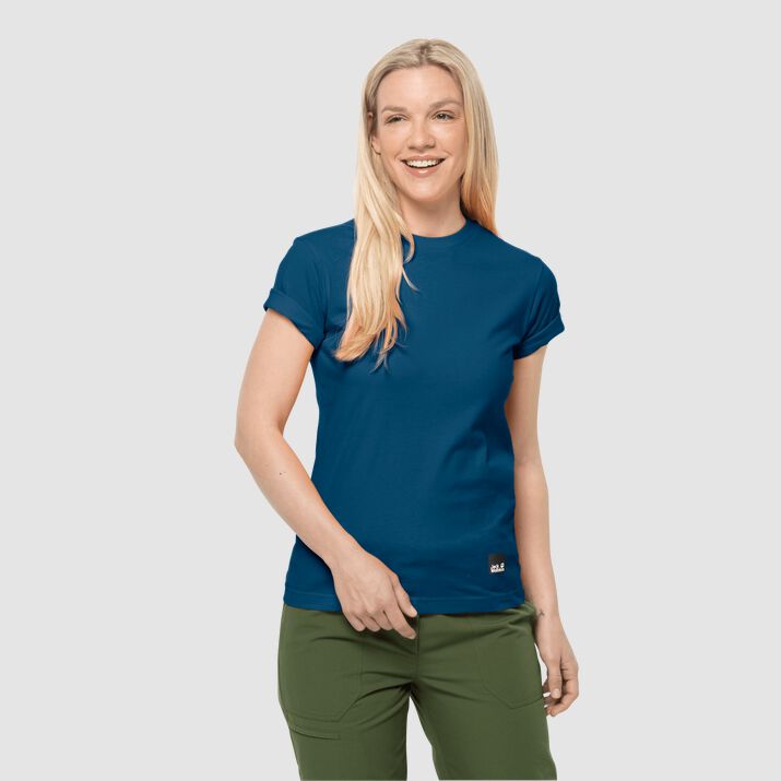 Jack Wolfskin Womens 365 T-shirt Blue 352901YHG